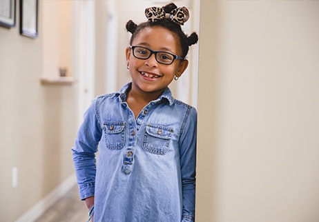 Young girl at dental appointment