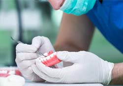 Dental lab recreating a model denture